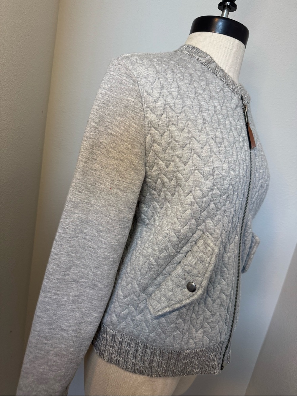 Anthropologie Saturday Sunday Quilted Bomber Jacket - Picture 2 of 6